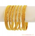 Click here to View - 22k Fancy Filigree Bangles Set 