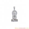 18k White Gold Lord Vishnu Pendant - Click here to buy online - 836 only..