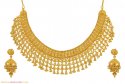 22Kt Gold Polki Necklace Set - Click here to buy online - 4,995 only..