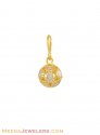 Click here to View - 22k Gold Ball Pendant CZ 