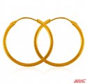 22Kt Gold Hoop Earrings - Click here to buy online - 454 only..