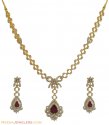 Click here to View - Ruby,Diamond Necklace Set (2Tone) 
