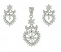 White Gold Fancy Pendant Set
