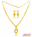 22K Yellow Gold Necklace Set - Click here to buy online - 2,131 only..