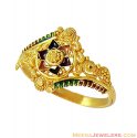Click here to View -  22k Gold Fancy Meenakari Ring  