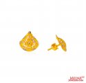 22Kt Gold two tone Designer Earrings - Click here to buy online - 409 only..