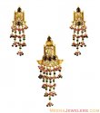 Click here to View - Antique Polki Pendant Set (22 K) 