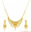 Click here to View - 22K Indian Gold Necklace Set 