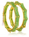 Click here to View - 22kt Gold Emerald Bangles 