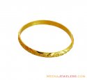 22K Fancy Machine Cut Baby Bangle - Click here to buy online - 394 only..