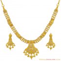Click here to View - 22k 2 Tone Necklace Earring Set 