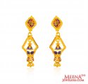 22k  Meena long Earrings - Click here to buy online - 612 only..