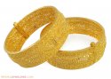 22K Designer Wide Bangles(Pair) - Click here to buy online - 4,428 only..