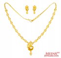 22 Karat Gold Necklace Set - Click here to buy online - 2,180 only..