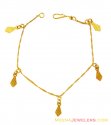 22K Gold Fancy Charm Bracelet - Click here to buy online - 291 only..