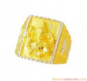 Click here to View - 22k Two Tone Mens Religious Ring 