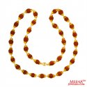 22kt Gold Rudraksh chain - Click here to buy online - 3,519 only..