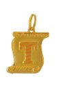 22Kt Initial Pendant (T) - Click here to buy online - 147 only..