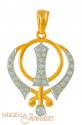 Click here to View - 22kt gold Khanda pendant 