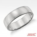 18 Kt White Gold Wedding Band - Click here to buy online - 396 only..