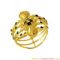 Click here to View - 22K Layered Meenakari Ring 