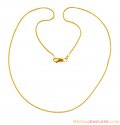 22K (16 Inch) Plain Gold Chain