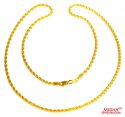 22 Kt Hollow Rope Chain (26 Inches) - Click here to buy online - 588 only..