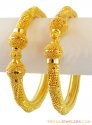 22k Yellow Gold Pipe kada(2 Pcs) - Click here to buy online - 3,683 only..