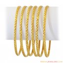 Click here to View - 22k Yellow Gold Bangles(6 Pcs) 