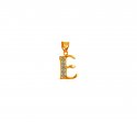 22Kt Gold Pendant with Initial(E) - Click here to buy online - 156 only..