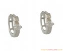 White Gold Clip on Earrings - Click here to buy online - 177 only..