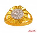22K Gold Floral Fancy Ring - Click here to buy online - 469 only..