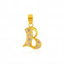 Gold Initial 'B' Pendant - Click here to buy online - 91 only..