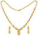 22 Karat Gold Necklace Set  - Click here to buy online - 2,309 only..