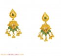 Emerald Earrings (22K Gold) - Click here to buy online - 352 only..