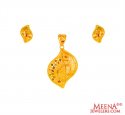 Meenakari 22K Gold Pendant set - Click here to buy online - 1,383 only..