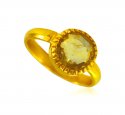 22k Gold Yellow Saphire Ring  - Click here to buy online - 1,323 only..