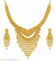 22Kt Gold Fancy Necklace Set - Click here to buy online - 4,251 only..