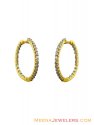 Click here to View - 22k CZ Studded Gold Hoops 