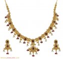 Click here to View - Polki Diamond and Ruby Necklace Set 