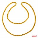 22 Kt Gold Fancy Rope Chain - Click here to buy online - 1,375 only..