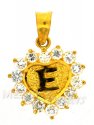 22Kt Initial Pendant (E) - Click here to buy online - 313 only..