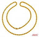 22kt Gold Rope Chain  - Click here to buy online - 919 only..