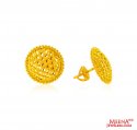 22K Gold Round Earrings - Click here to buy online - 747 only..