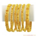 Click here to View - 22k Fancy Indian Bangles Set(6 Pcs) 