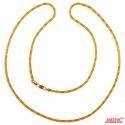 22Kt Yellow Gold Flat Chain - Click here to buy online - 656 only..