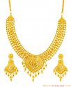 Designer Gold Filigree Necklace Set - Click here to buy online - 4,284 only..