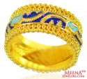 22Kt Gold Meenakari Ring  - Click here to buy online - 866 only..