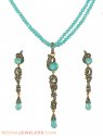 Diamond Victorian Pendant Set - Click here to buy online - 1,446 only..