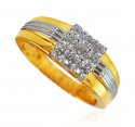 18KT Gold Diamond Ring for Men - Click here to buy online - 2,544 only..